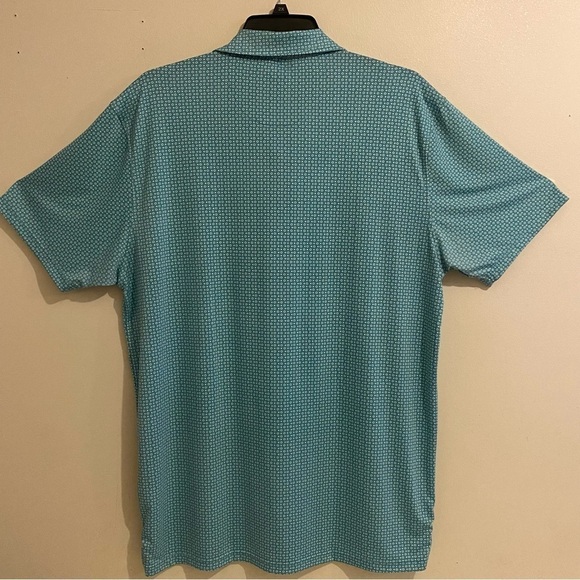 Kenneth Cole Golf Polo Shirt Men's XXL Green Performance Geometric Short Sleeve - Picture 6 of 14